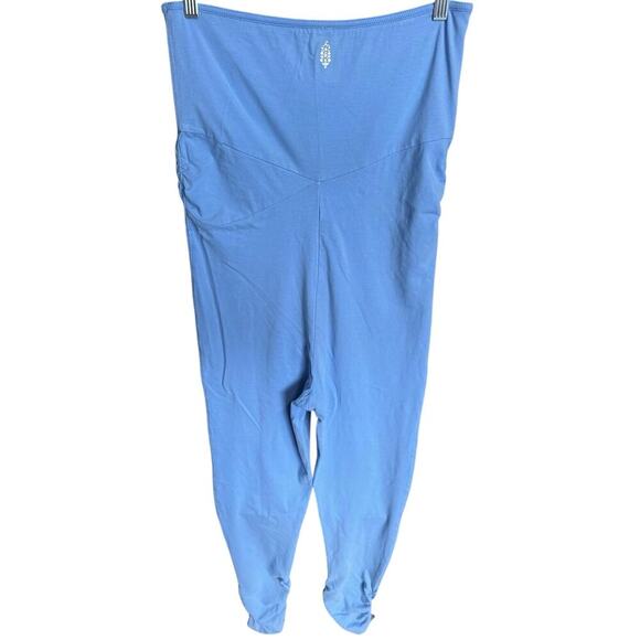 Free People NWOT Hot Shot Strapless Bodysuit Jumpsuit Raindrop Blue Size Large - Picture 7 of 12